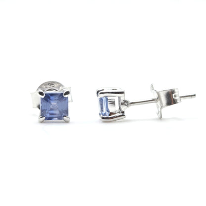 BOUCLES D'OREILLES SAPHIR BLEU