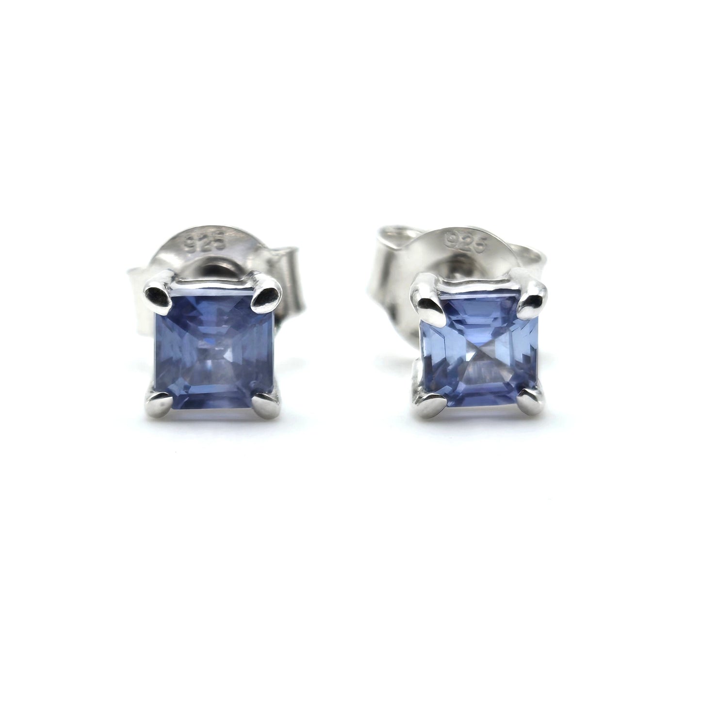 BOUCLES D'OREILLES SAPHIR BLEU