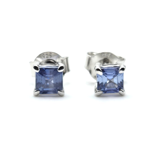 BOUCLES D'OREILLES SAPHIR BLEU