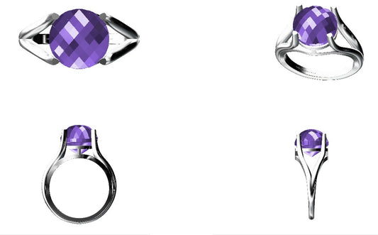 Bague sur mesure Sandrine OR BLANC 18K